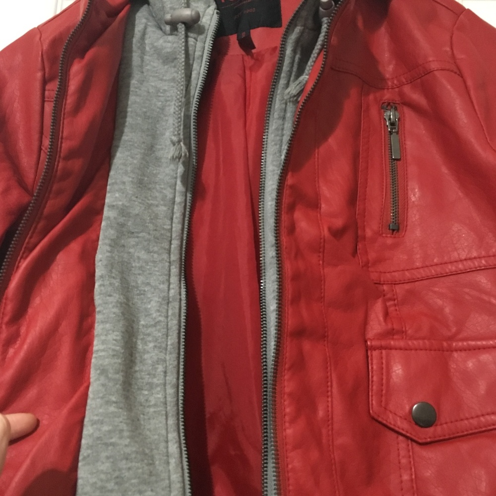 Yoki Red Leather Jacket - image 3